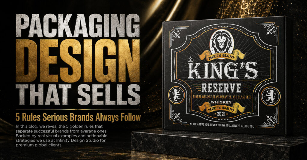 Packaging Design That Sells Journal cover featuring the black-and-gold King’s Reserve packaging beside the article headline.