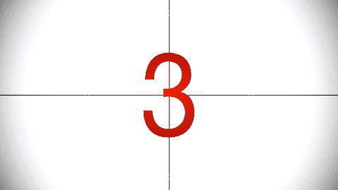 Power Life Script® recording countdown animation showing the number 3 as part of a 3–2–1 visual transition before active recording begins.