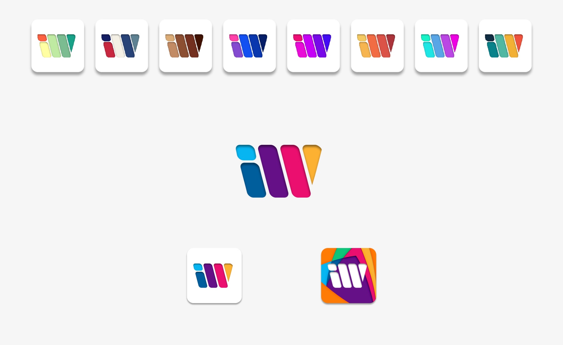 9. iWant Logo Color Variations