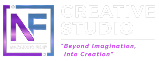NF Creative Studio horizontal logo featuring Filip Narančić’s monogram, studio name, and Beyond Imagination, Into Creation tagline.