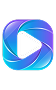 Main icon for Videography Services featuring a stylized play symbol in a purple and blue gradient